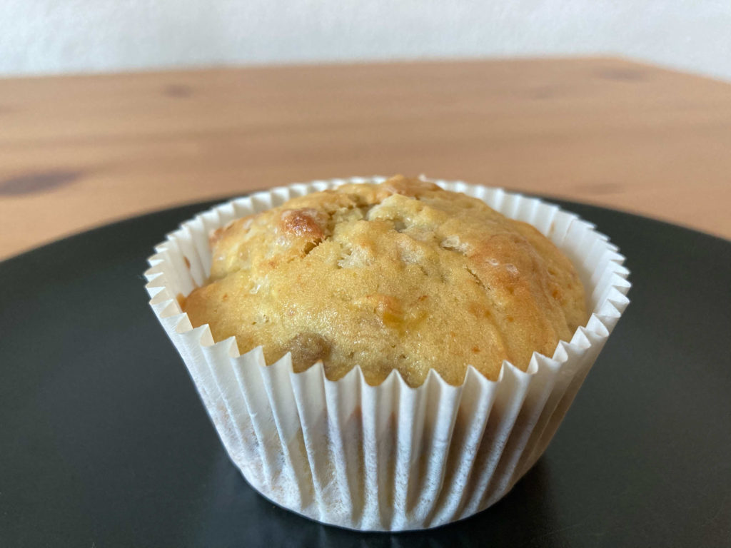 Das fertig gebackene Bananenbrot Muffin.